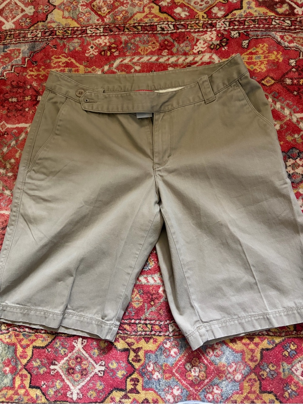 The North Face Olive Men's Flat-Front Shorts